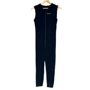 Marmot black fleece onesie / jumpsuit base layer Size Medium